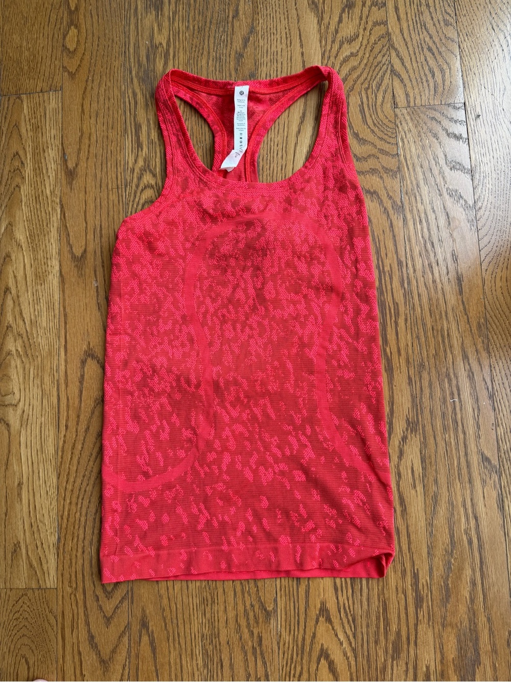lululemon athletica Red Racerback Tank with Subtle Jacquard